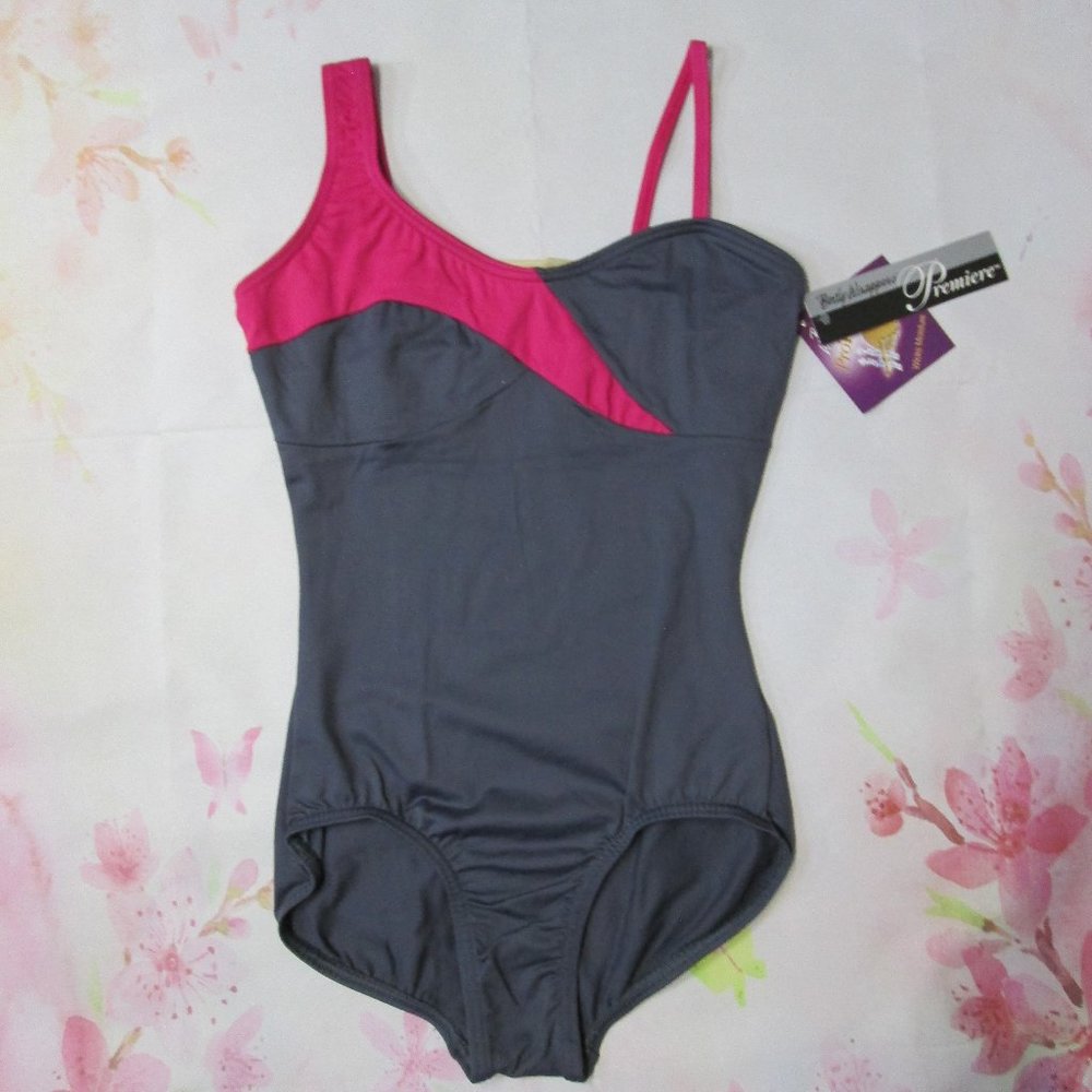 Leotard Body Wrappers Women's SA MA LA Dance Ballet Jazz Costume Gray Fuchsia
